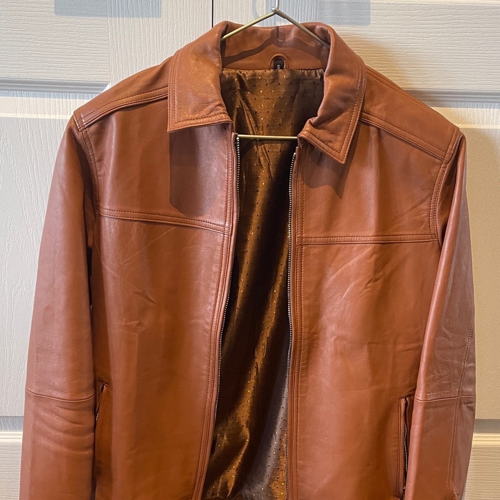 Leather jacket- tan in coulour